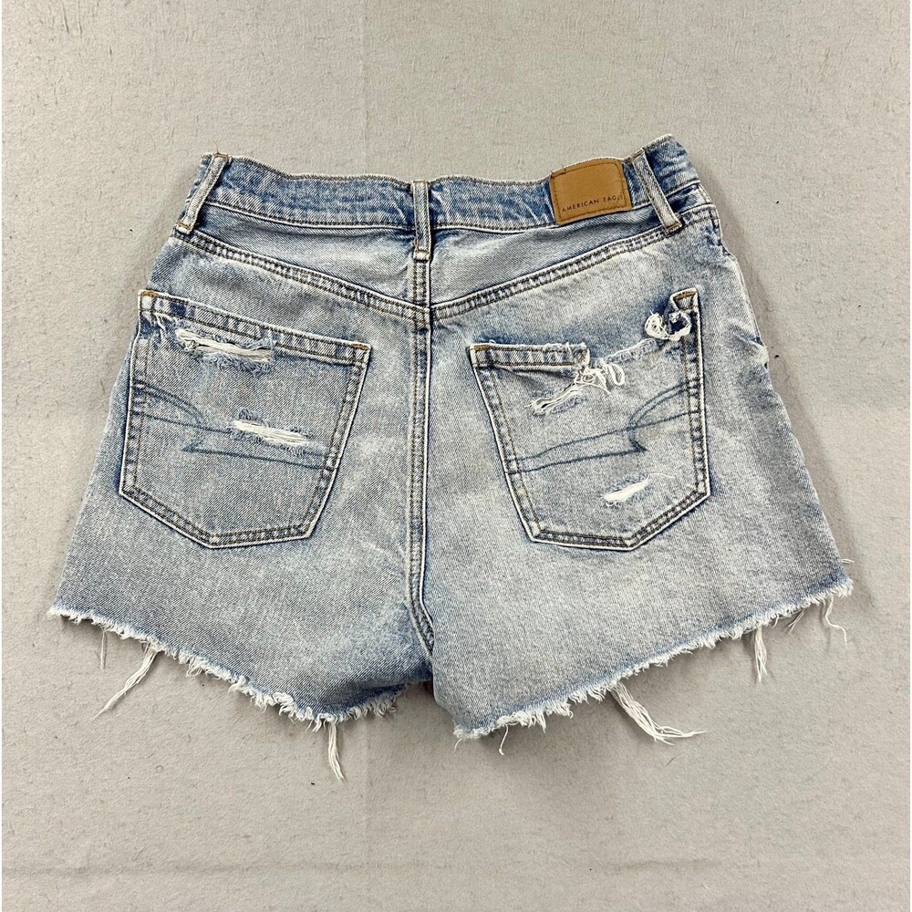 American Eagle Distressed Denim High Waisted Shorts Size 6